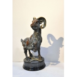 銅雕山公羊雕塑擺飾 _喜氣洋洋  (y14888  銅雕系列 銅雕動物)